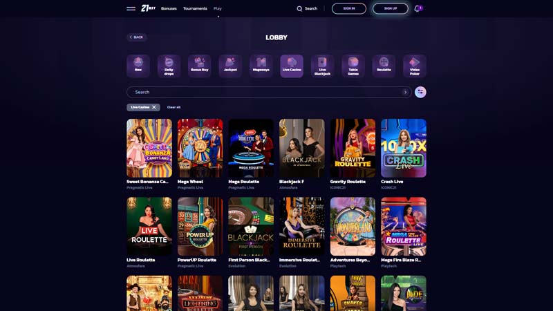 21bit live screenshot