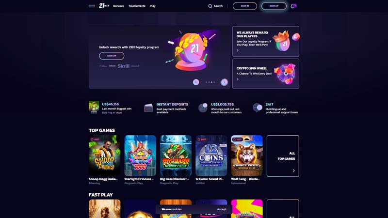 21bit lobby screenshot