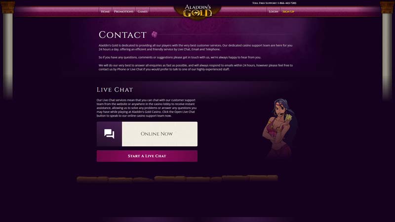 Thumbnail aladdins-gold-casino support