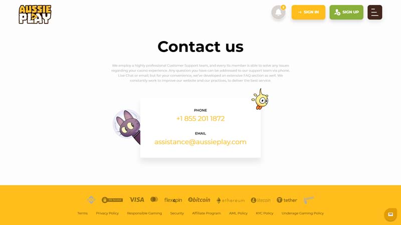 Thumbnail aussie-play support