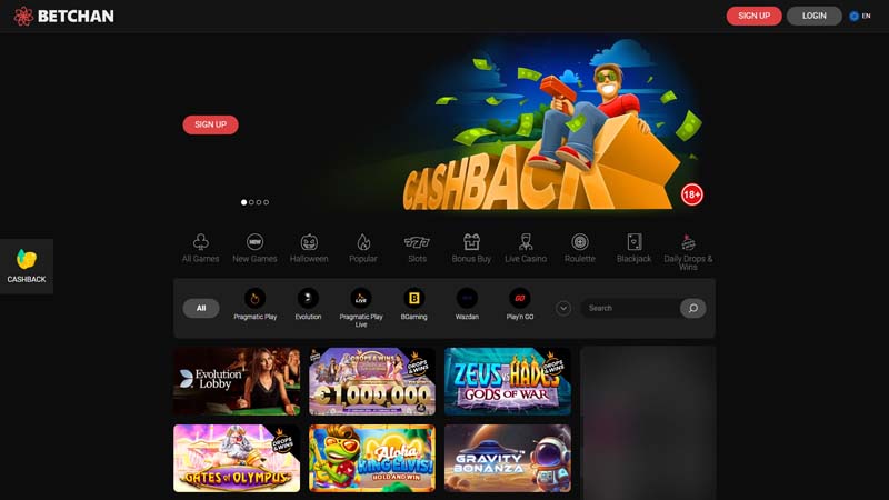 betchan-casino lobby screenshot