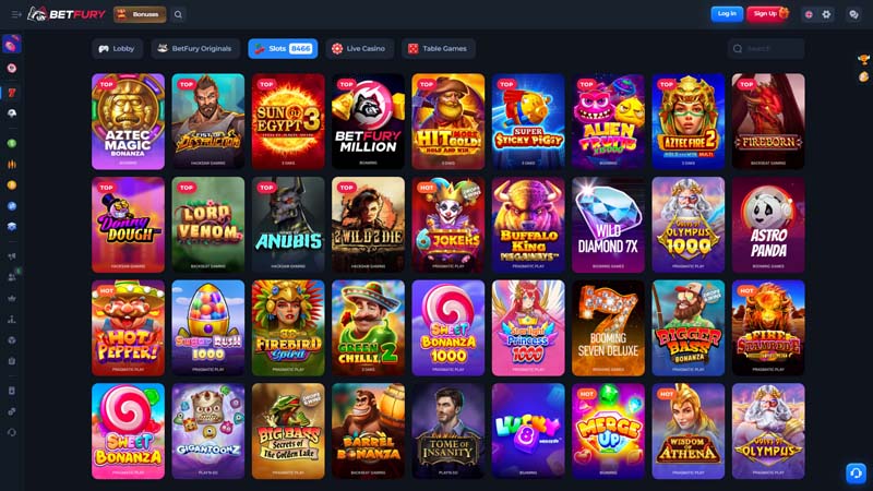 betfury slots screenshot