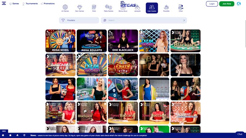 bluvegas live screenshot