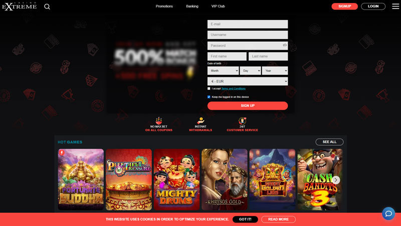 casino-extreme lobby screenshot