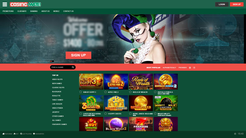 casino-mate lobby screenshot
