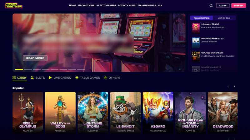 casinotogether lobby screenshot