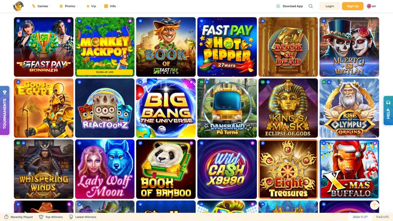 cobber-casino slots screenshot