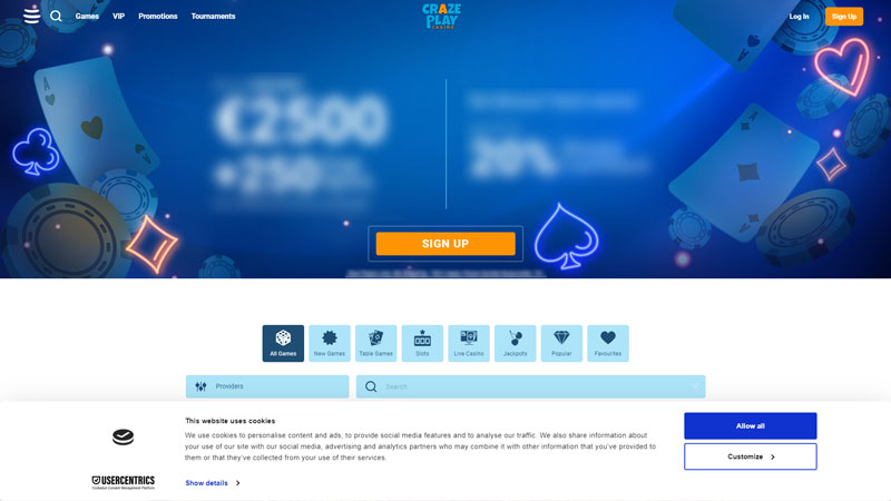 crazeplay lobby screenshot