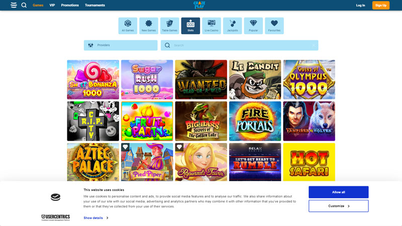 crazeplay slots screenshot