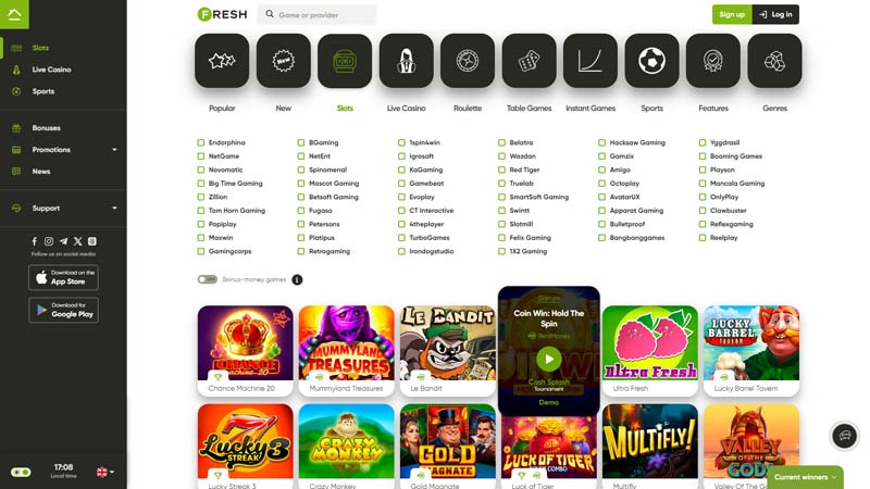 fresh-casino slots screenshot