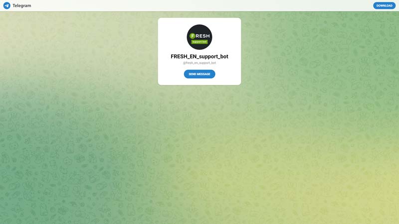 fresh-casino support screenshot