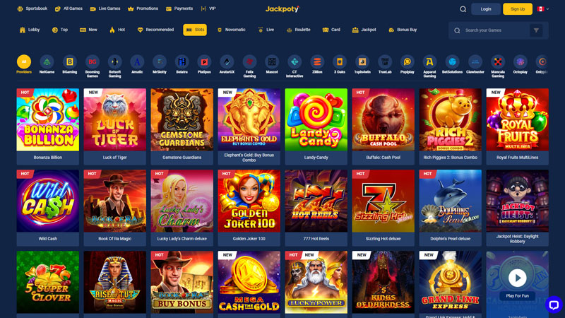 jackpoty slots screenshot