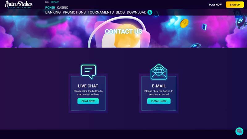 juicy-stakes support screenshot