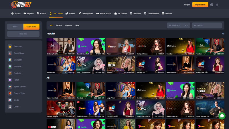 jvspinbet live screenshot