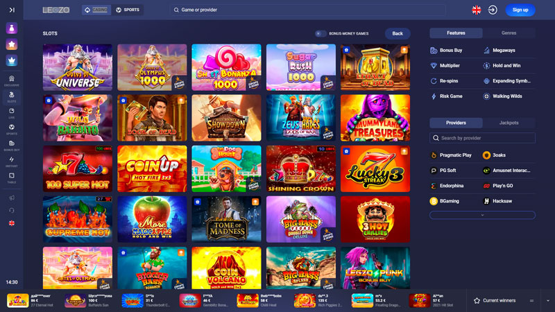 legzo slots screenshot