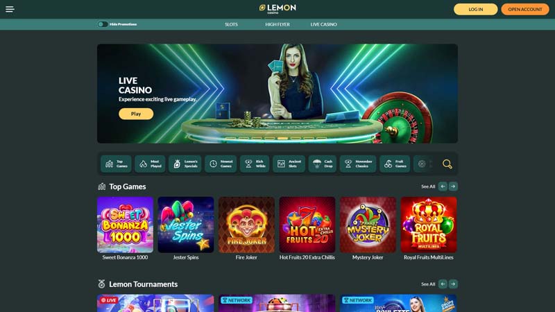 lemon-casino lobby screenshot