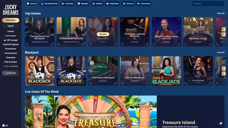 lucky-dreams live screenshot