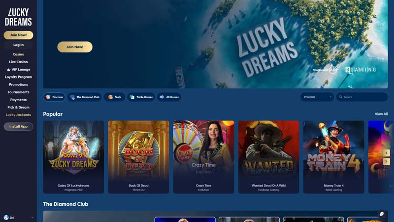 lucky-dreams lobby screenshot