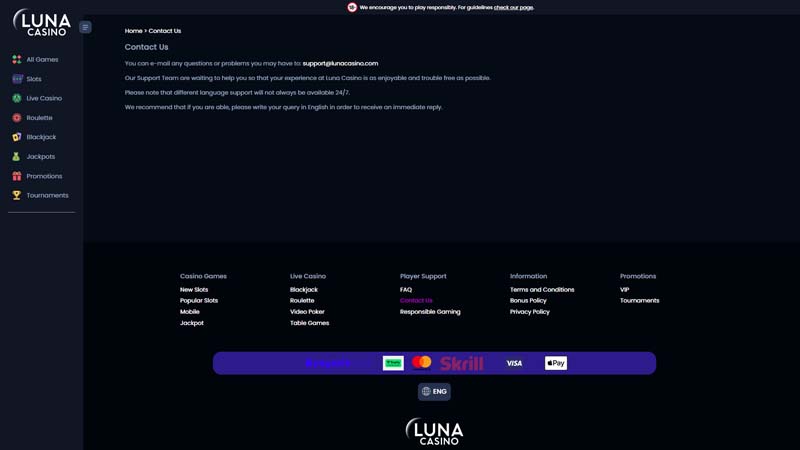 Thumbnail luna-casino support