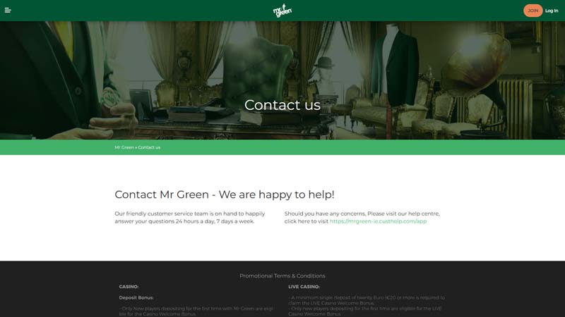 Thumbnail mr-green-casino support