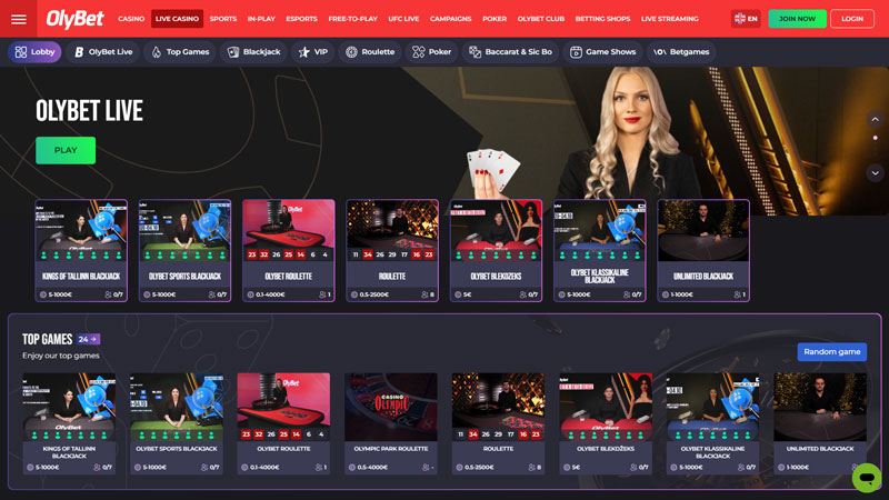 Thumbnail olybet live