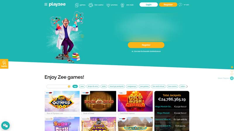 Thumbnail playzee-casino lobby