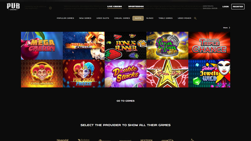 pub-casino slots screenshot