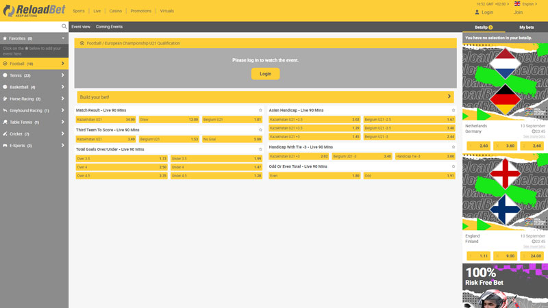 reloadbet-casino live screenshot