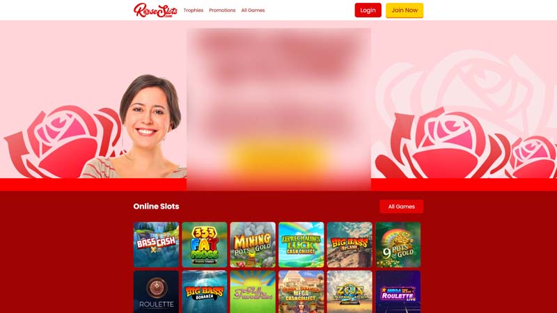 rose-slots-casino lobby screenshot