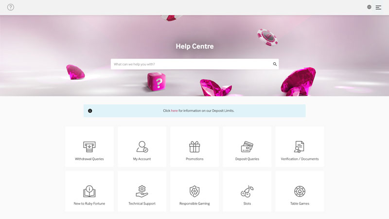 ruby-fortune-casino support screenshot