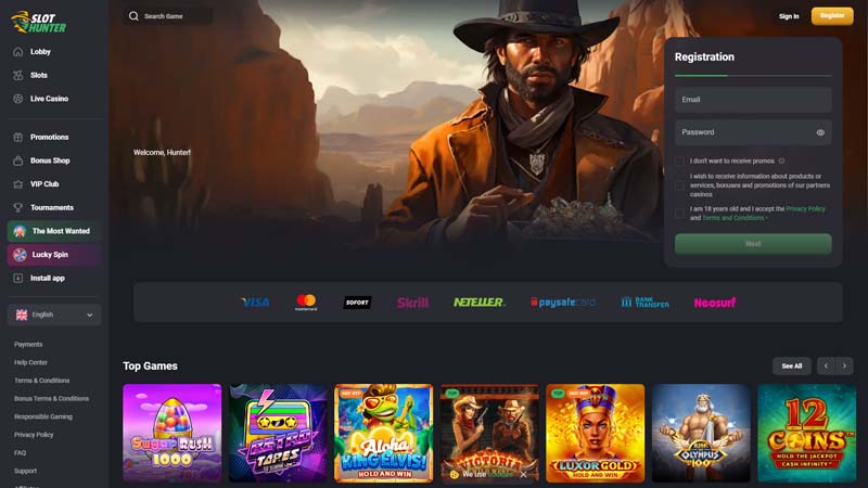 slot-hunter lobby screenshot