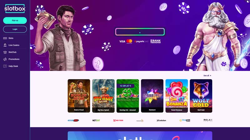 slotbox lobby screenshot