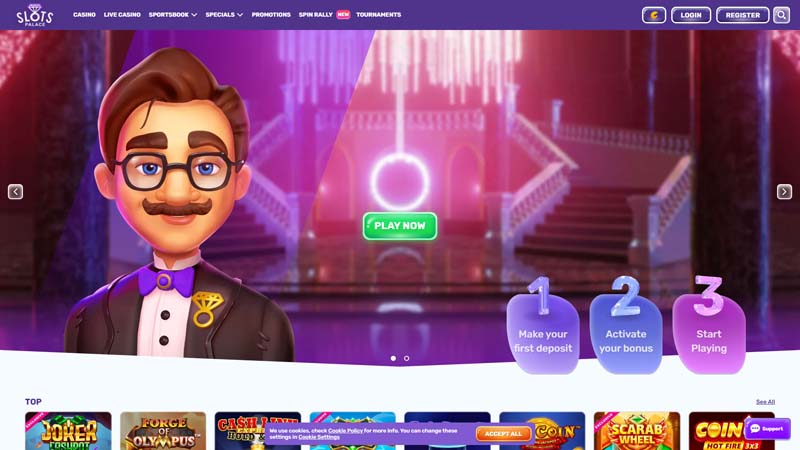 slotspalace lobby screenshot