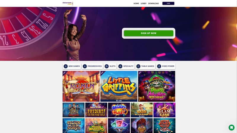 slotsroom lobby screenshot