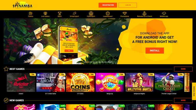 spinamba lobby screenshot