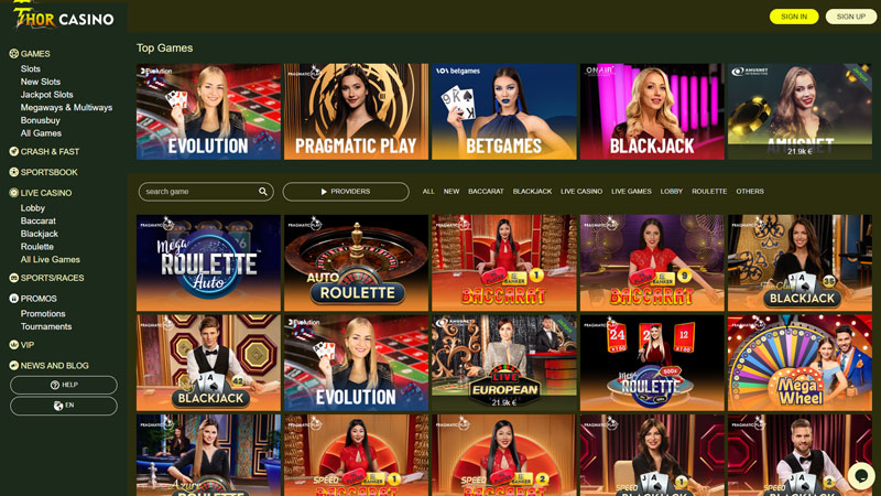 Thumbnail thor-casino live
