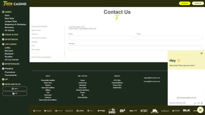 Thumbnail thor-casino support