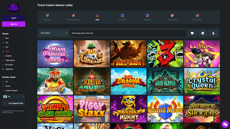 touchcasino slots screenshot