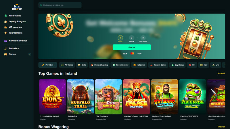 trip2vip lobby screenshot