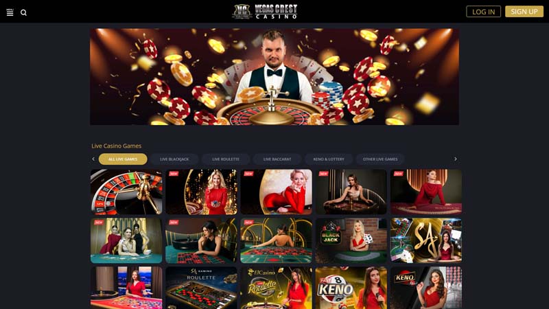 vegas-crest-casino live screenshot