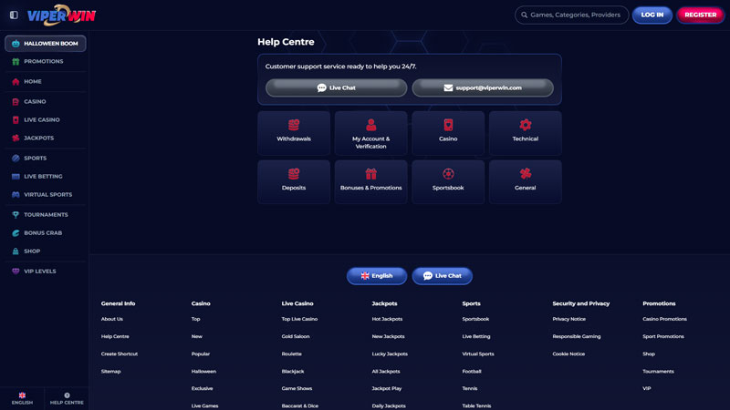 viperwin support screenshot