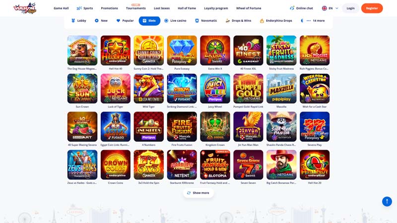 vulkan-vegas-casino slots screenshot