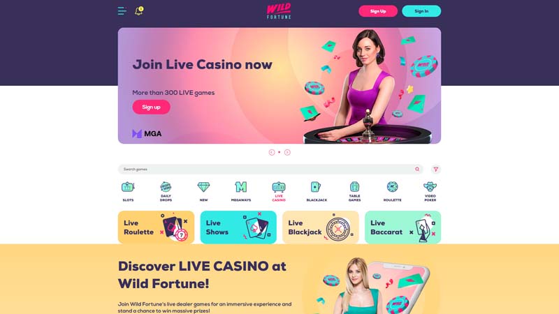 wild-fortune live screenshot