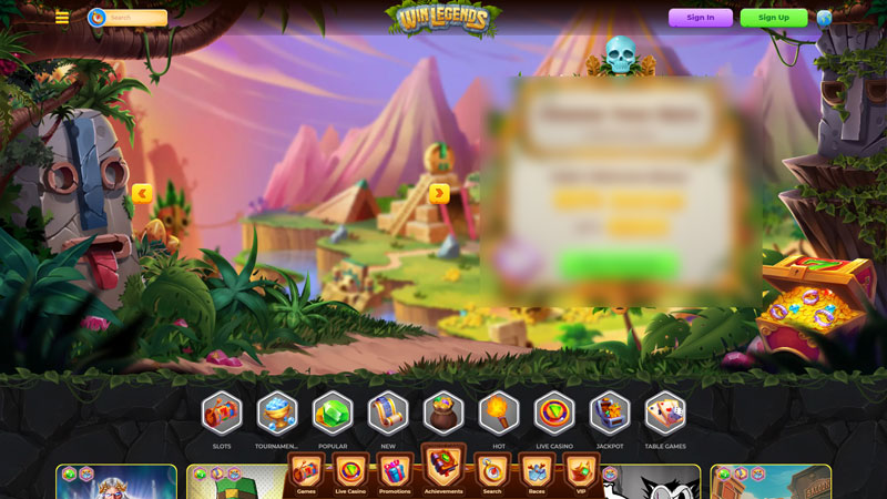 winlegends lobby screenshot