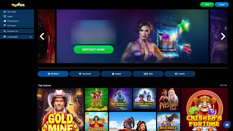 wins-park-casino lobby screenshot