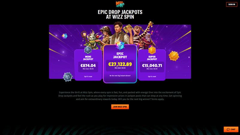 wizz-spin slots screenshot